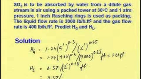 Mod-04 Lec-05 Mass Transfer Coefficients Correlation and HETP Concept