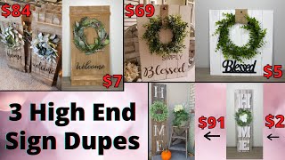 3 High End Sign Dupes/Dollar Tree DIY Farmhouse Rustic Shiplap Signs/ Try It Tuesday