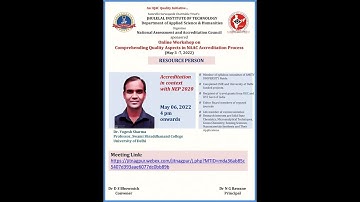 Online Workshop on Comprehending Quality Aspects in NAAC Accreditation Process Day 4