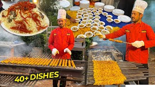 BUFFET IN MOUNTAINS OF PAKISTAN | 40+ Dishes - Fish Fry, Kabuli Pilaf, Mutton | Best Pakistani Food