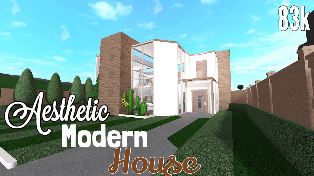 Aesthetic Modern House 83k | Bloxburg Speedbuild - YouTube