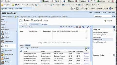 SalesLogix Cloud- Administration Options- Using Roles