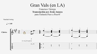 Gran Vals - Francisco Tárrega - Tablatura por Jesús Amaya... chords