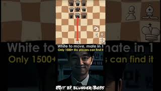 White to move mate in 1 #chess #chess puzzle #viral short