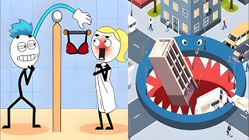 🏂🏂Thief Puzzle VS Hole.io- Satisfying ASMR Gameplay Showdown on Android & iOS #gaming #ios #games 