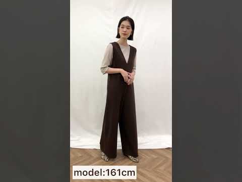 シルエット Ｖネックサロペット