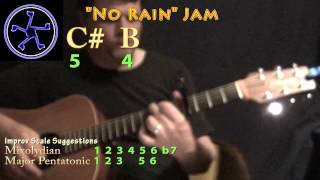 no rain jam in c# mixolydian - acoustic guitar instrumental loop