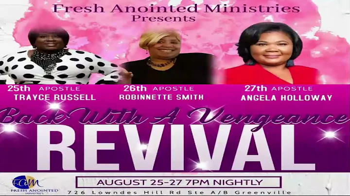 8/27/21 Revival guest speaker Apostle Angela Hollo...