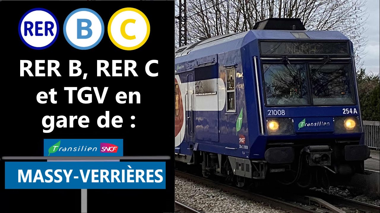 Spot à Massy Verrières sur le RER B et le RER C (Z 20900 Transilien, MI79, MI84, Z 20500)