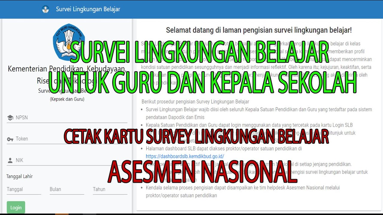 Survei lingkungan belajar.kemdikbud.go.id