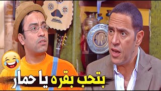 دي جاموسه مش بقره يا دولا  هتموت ضحك على رمزي الغبي لما كان متعلق الجاموسه اللي عتده 🤣🤣