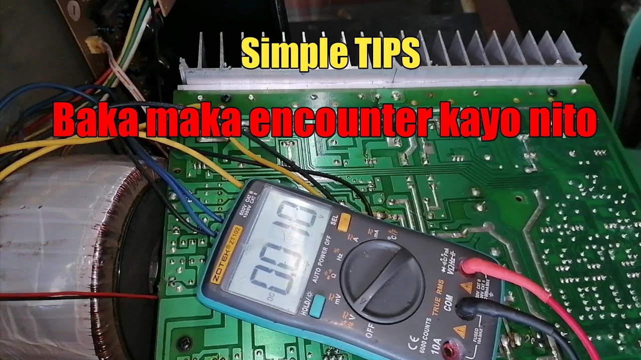 Dapat marunog ka mag voltage check para makapag trace nito AMPLIFIER