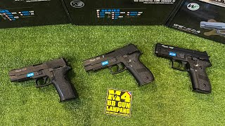 SIG P226 และ P229 ไต้หวันค่ายWEสีดำปืนสั้นอัดแก๊ส 3โมเดลมาใหม่ทดสอบขนาดนำ้หนักความเร็วลูกบีบีกัน6มิล