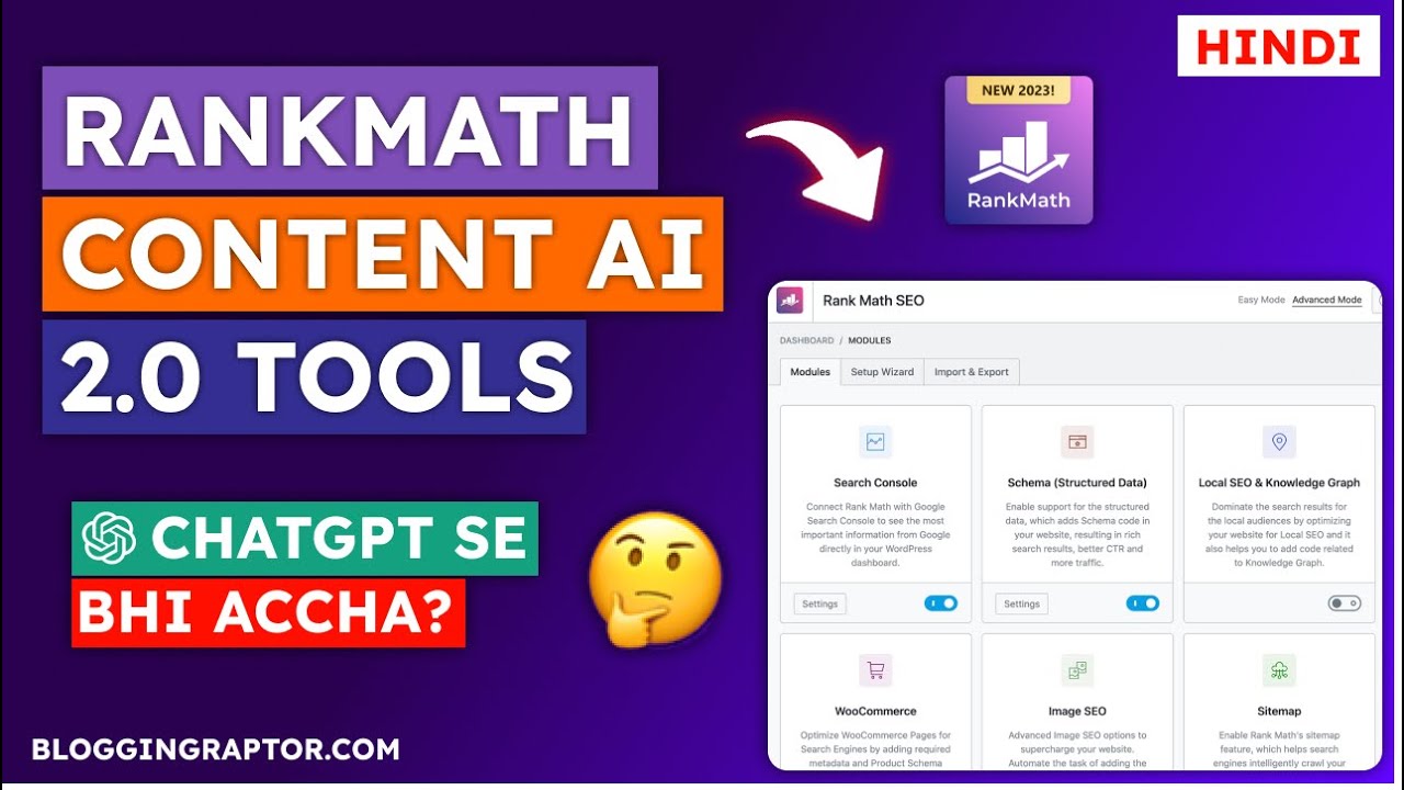 Rank Math Content AI 2.0🔥Kya ChatGPT Se Bhi Accha Hai? - YouTube