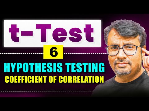 t - Test | Hypothesis Testing of Correlation Coefficient Explained Simply | By GP Sir