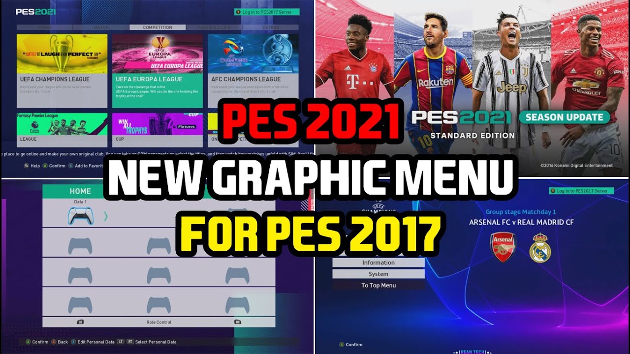 PES Social on X: PES 2017, FIFA 21 GRAPHIC MENU v1.0.0 -   PES2017