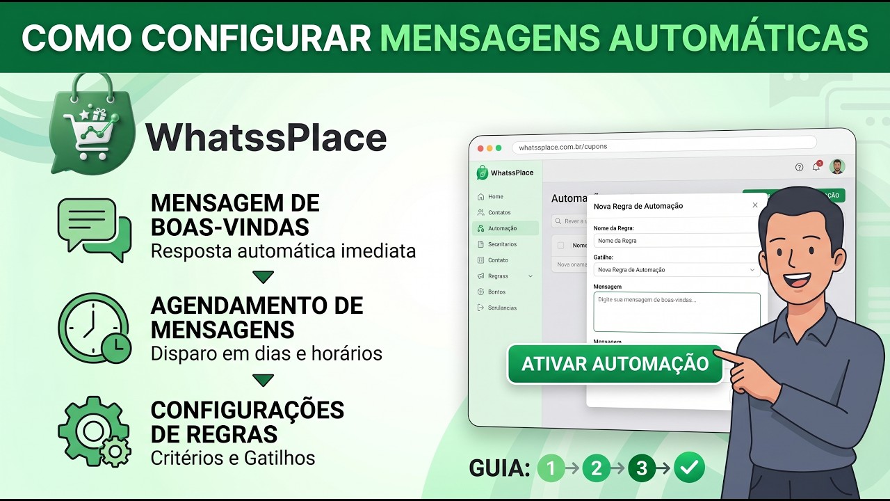 Como configurar mensagens automáticas no WhatssPlace