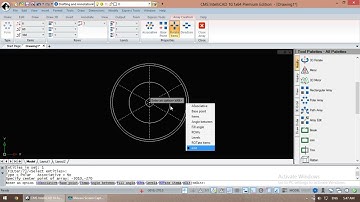 CMS IntelliCAD - Offset, Polar Array, Extend & Trim