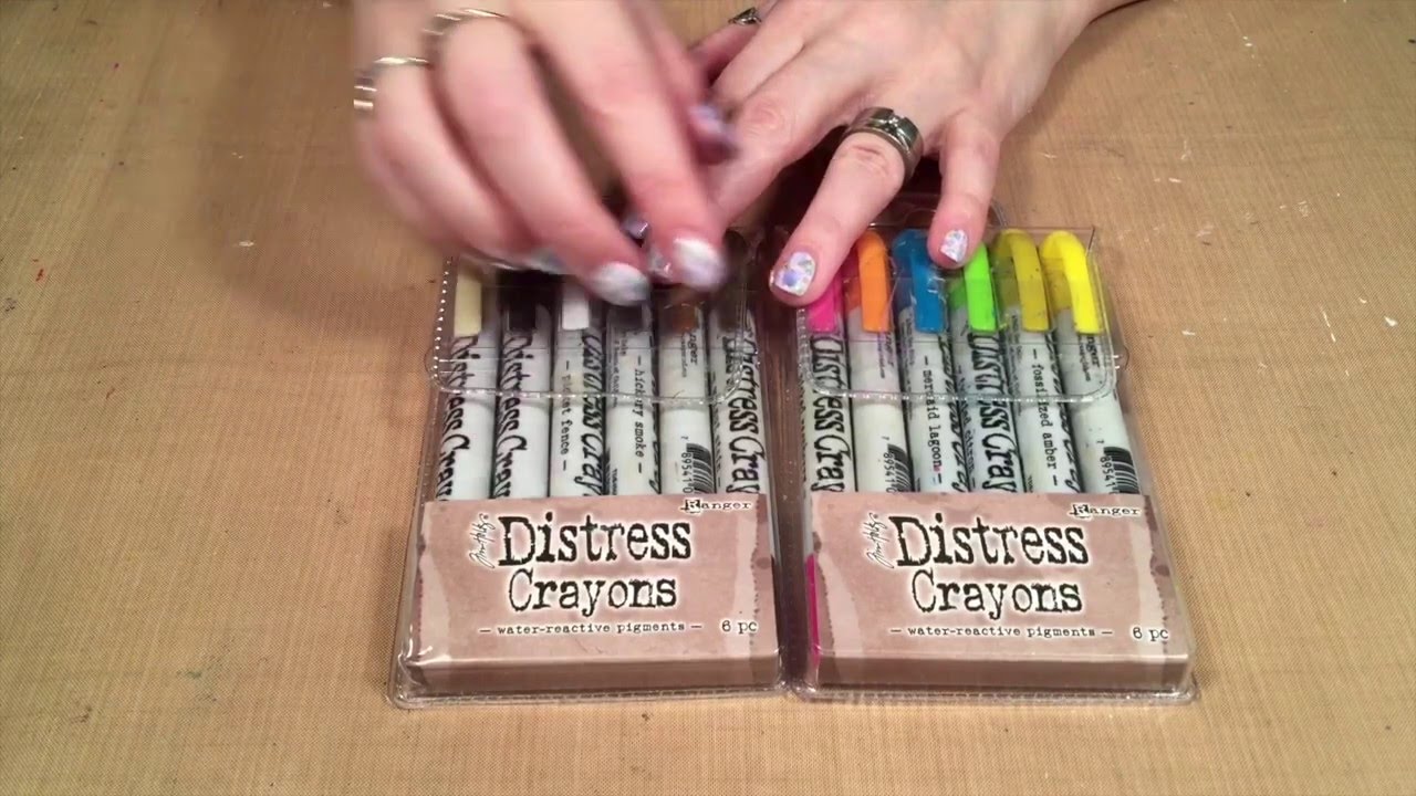 Tim Holtz Distress Crayons TUTORIAL 