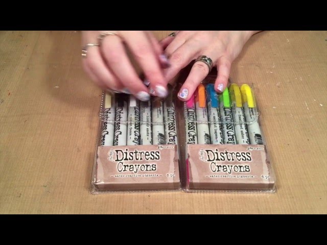 Tim Holtz Distress Crayons + Embossing Folders - Nina-Marie Design