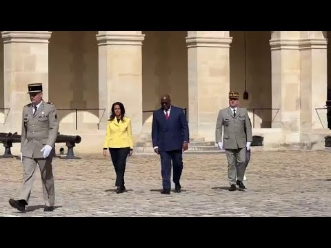 URGENT EN DIRECT DU MUSE DE LARME  PARIS ARRIVE DU PRSIDENT FLIX TSHISEKEDI VISITE OFFICIELLE