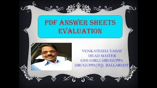 PDF Answer sheets evaluation process