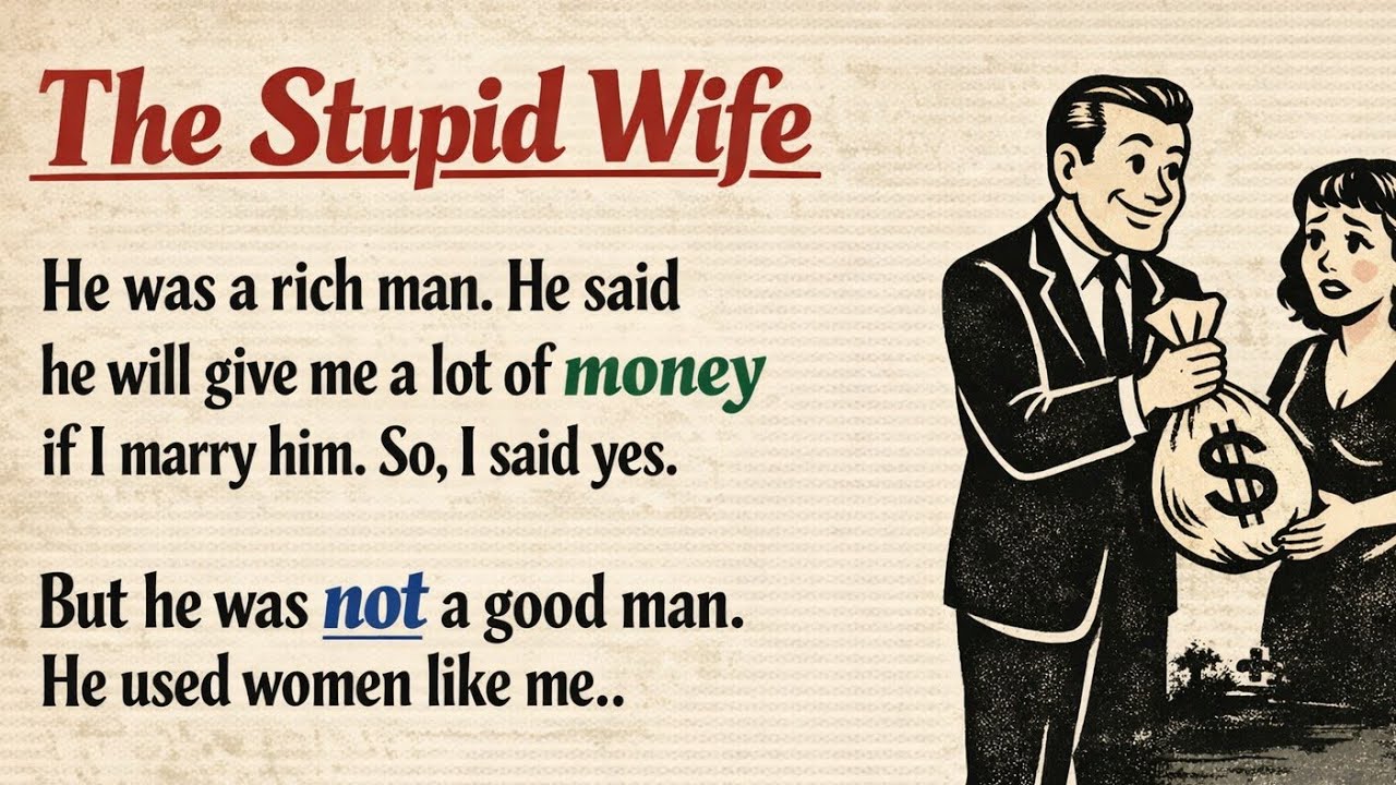 Learn English through Stories Level 3 ⭐ The Stupid Wife - Improve your English | English Audio Story