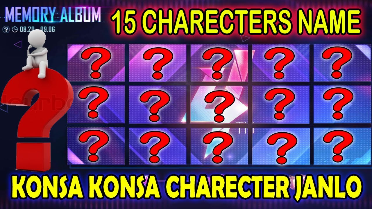 MEMORY ALBUM KA 15 CHARECTERS NAME & SLOT | MEMORY ALBUM EVENT | FF NEW EVENT | FREE FIRE NEW EVENT