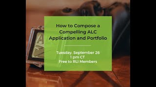 How to Compose a Compelling ALC Application and Portfolio