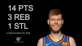 Davis Bertans vs Warriors 14 pts 3 reb 1 stl | March 29, 2024 |