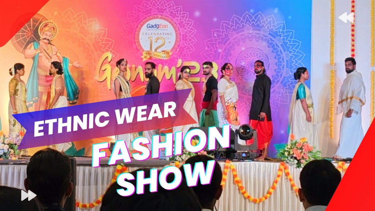 Onam ethnic wear fashion show 🔥| Gadgeon Geonam 23 | onam fashion show competition