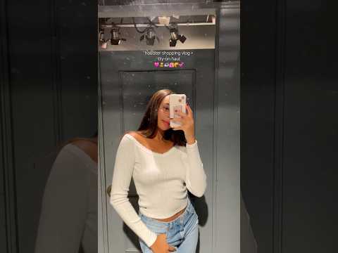 hollister try-on haul + shopping vlog🛍️💕 | #shoppingvlog #hollister #clothinghaul #shopwithme