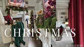 Download Lagu ELEGANT CHRISTMAS TREE \u0026 LIVING ROOM REVEAL! DECORATE WITH ME (Mantle Styling \u0026 Tour) MP3