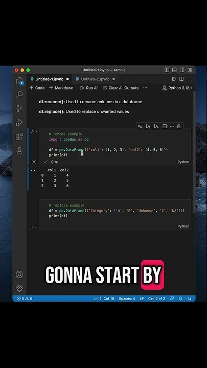 How to Rename Columns in a Data Frame Using Python Pandas #datacleaning ...