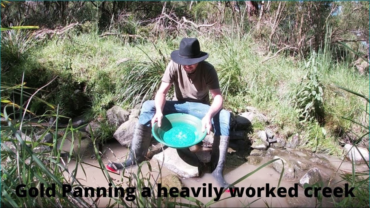 Gold Panning a heavily worked creek (Melbourne) YouTube