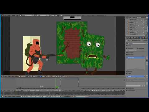 2D анимация в Blender и создание рига для 2D Уроки по созданию мультфильма с нуля