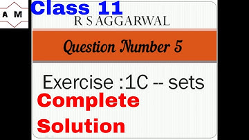 Class 11/Exercise 1C Question number 5/class 11/English &Hindi/Anjali Maths
