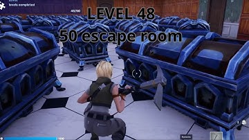 HOW TO COMPLETE LEVEL 48 ON 50 LEVEL ESCAPE ROOM FORTNITE MAP CREATIVE / Tutorial 50 levels