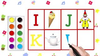 A for Apple B for Ball| Learn English Alphabets Capital Letters with colours 20230622 01