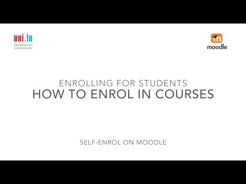 Self-enrol in courses on Moodle