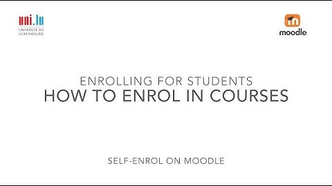 Self-enrol in courses on Moodle