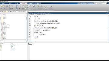Solving System Of Ordinary Differential Equations  with MATLAB