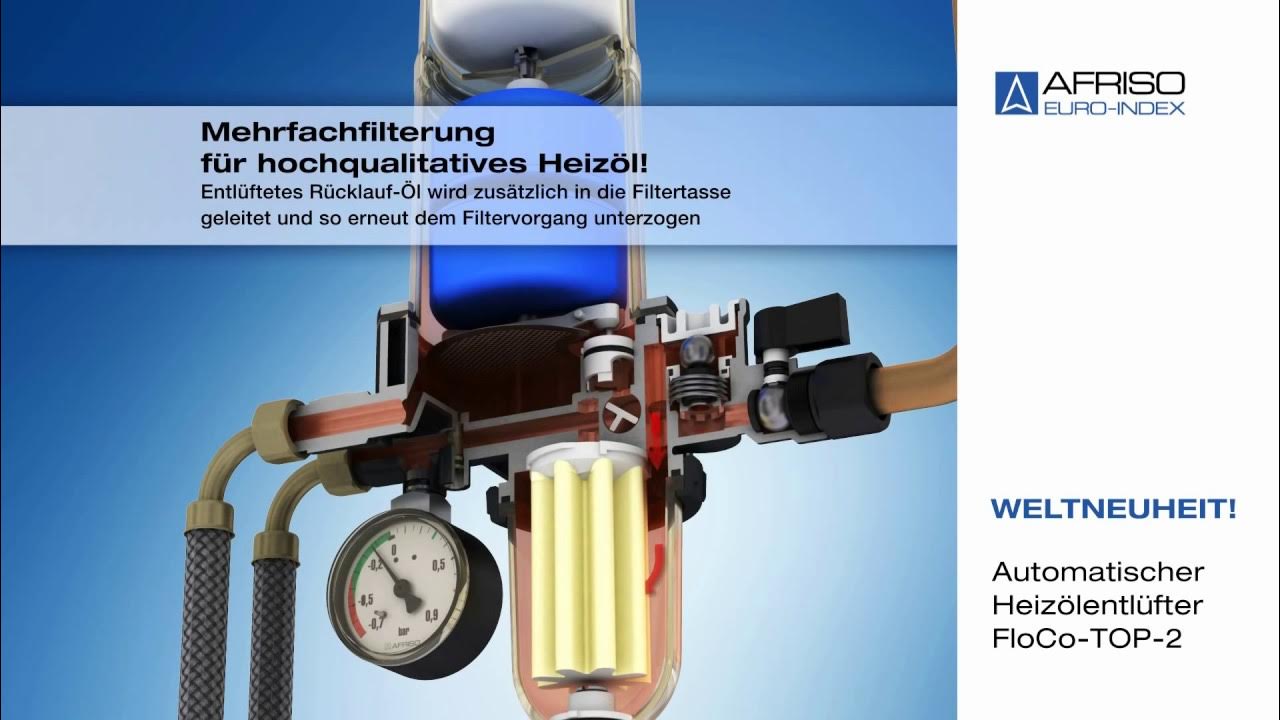 Afriso Heizölentlüfter FloCo-Top-2KM SI Heizölfilter Ölfilter Filte