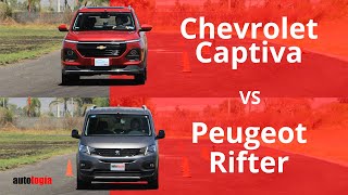 Chevrolet Captiva vs Peugeot Rifter  Test Técnico Comparativo  Formatos diferentes
