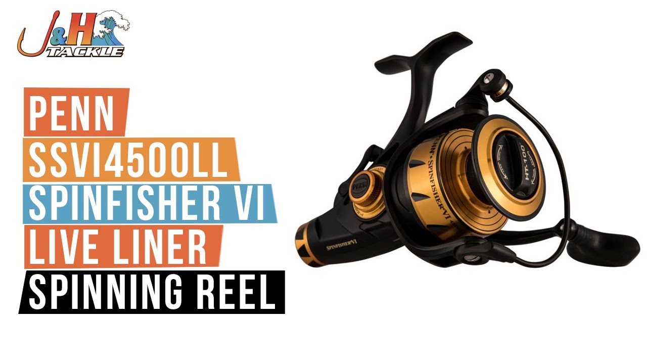 【2021?新作】 Spinning Saltwater Liner Live VI Spinfisher Fishing PENN SSVI4500LL Penn ペン リール Reel, Ge 6.5:1 4500, スピニングリール Penn SSVI4500LL Spinfisher VI Live Liner Spinning Reel | J&H Tackle