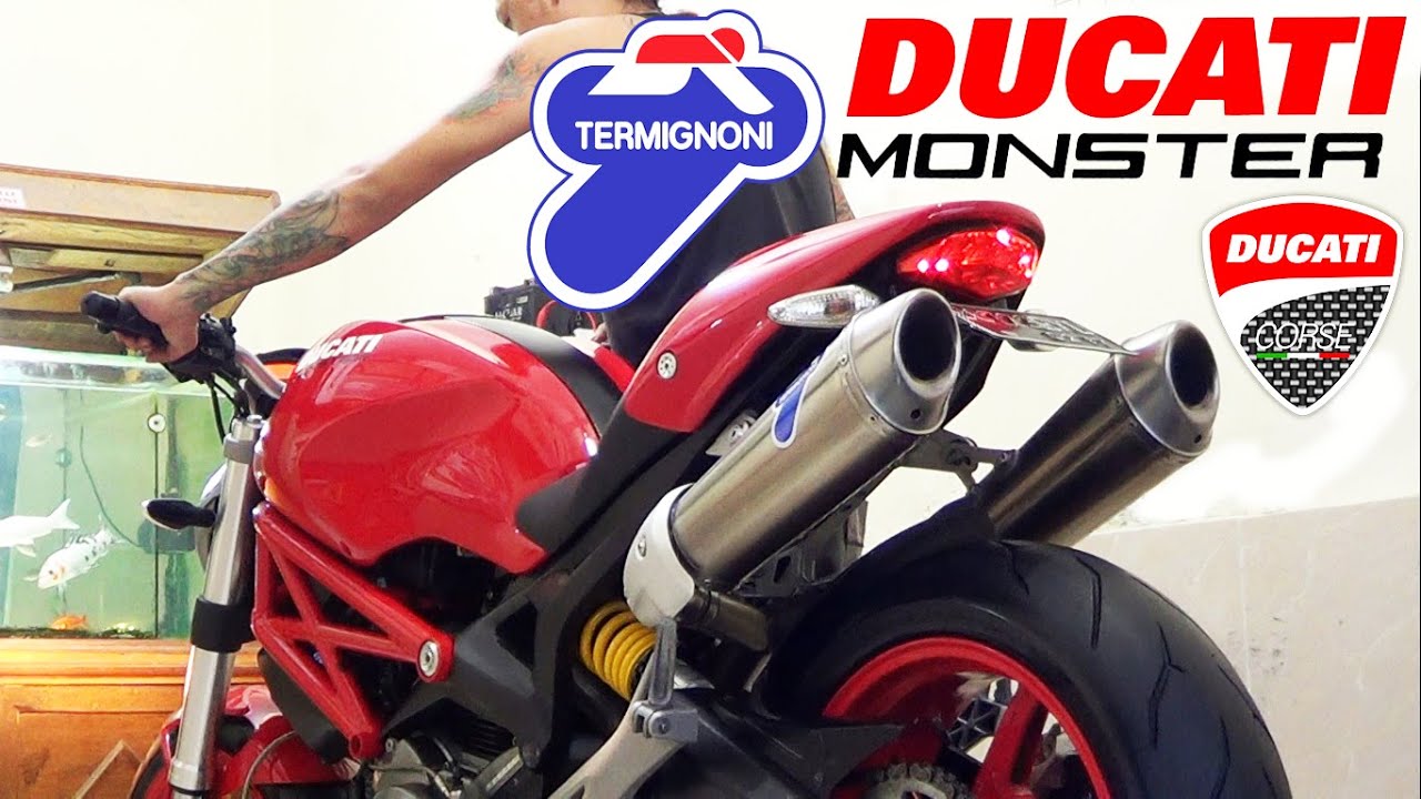 Ducati Monster 696 2012 Exhaust Termignoni Titanium SOUND