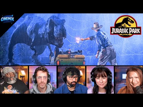 TOP “T-REX BREAKOUT” REACTIONS! JURASSIC PARK (1993) ICONIC MONSTER SCENE!