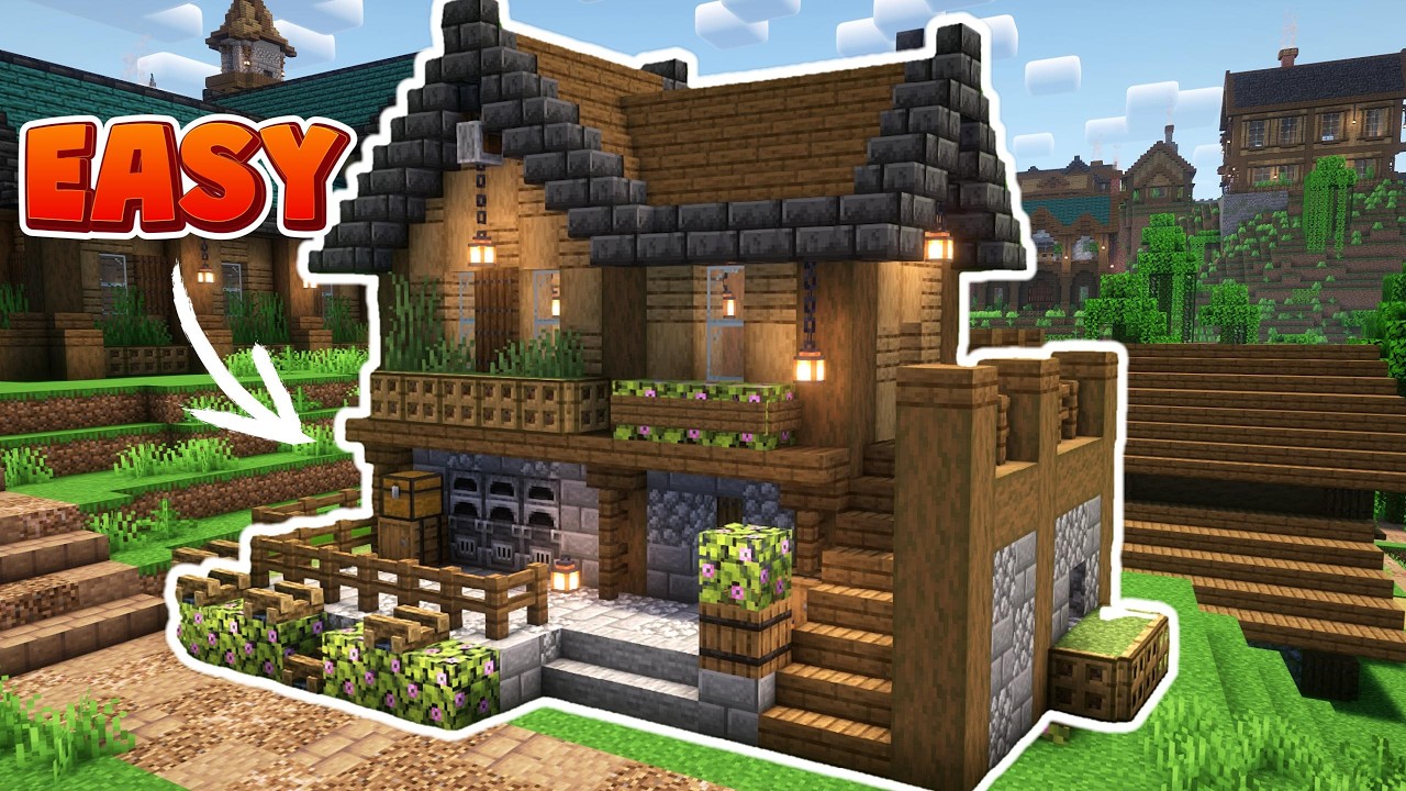 Minecraft Java Beginner House Beginner Friendly Minecraft Survival House: Tutorial - YouTube