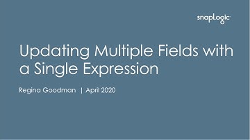 Updating multiple fields with a single expression using SnapLogic