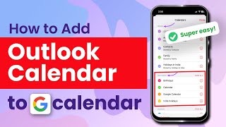 how to add outlook calendar to google calendar android 2024 | initial solution